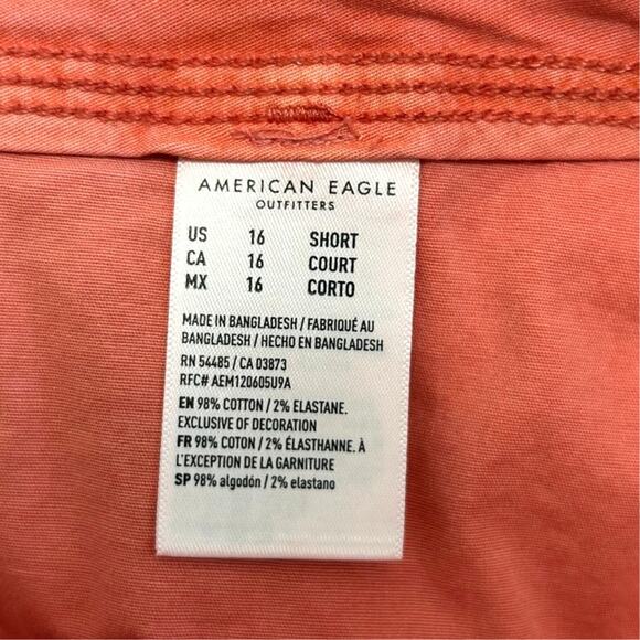 American Eagle Stretch Baggy High-Rise Jogger NWT Women's 16S Rust Red Cargo - Picture 8 of 9